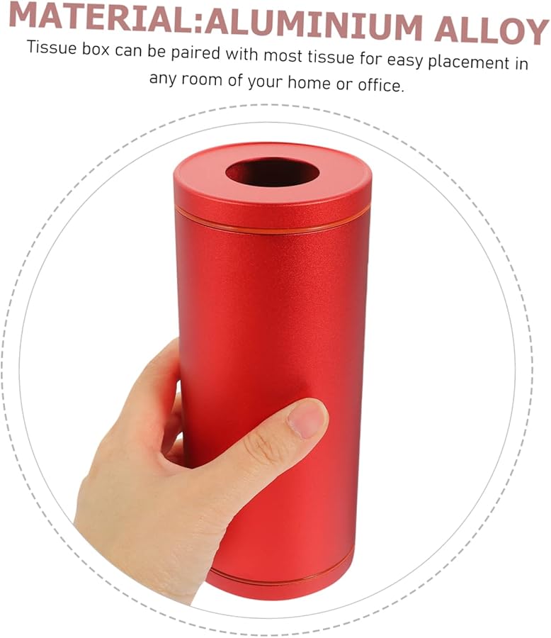 حامل علبة المناديل من سبائك الألومنيوم لتخزين الأسطوانات للسفر والمكتب والمنزل والحمام - Image 3